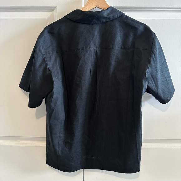 NWT Rebecca Taylor Cabana Short Sleeve Linen Blend Shirt - Picture 4 of 6